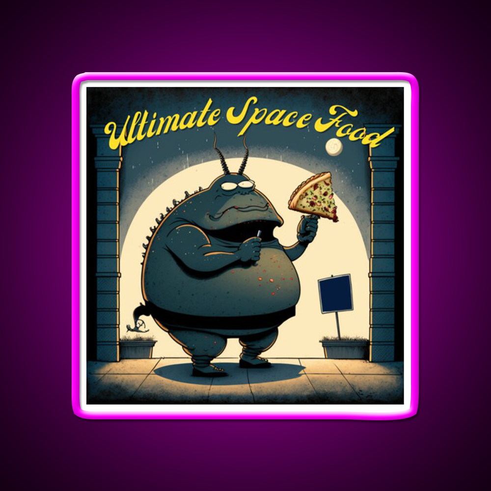 Pizza Lover Alien Ultimate Space Food Led Neon Sign For Burger Place Rgb Color