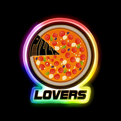 Pizza Lovers America Pizza Lovers Fast Food Led Neon Sign For Burger Place Rgb Color