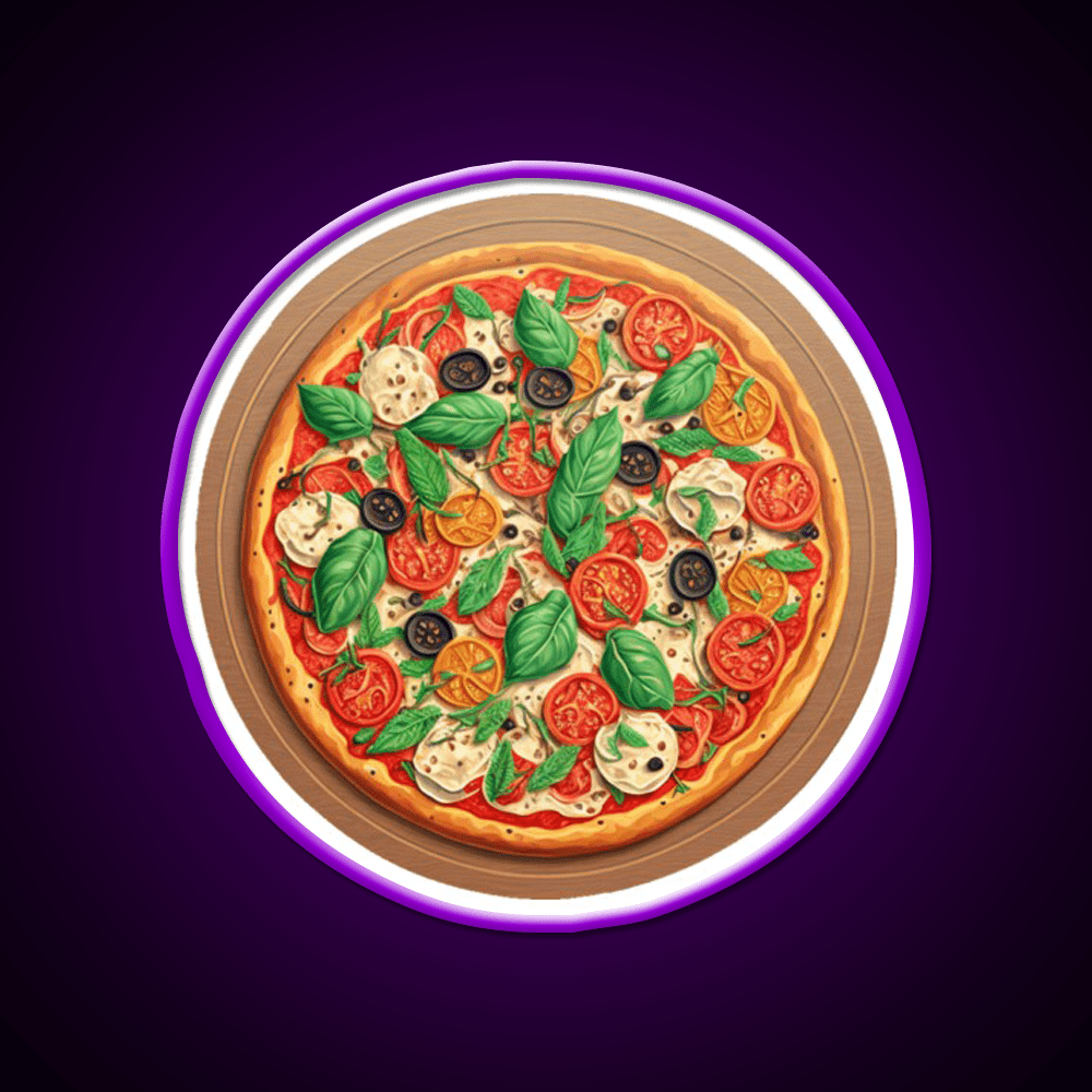 Pizza Margherita Snack Food Led Neon Sign Rgb Color - Shineneon