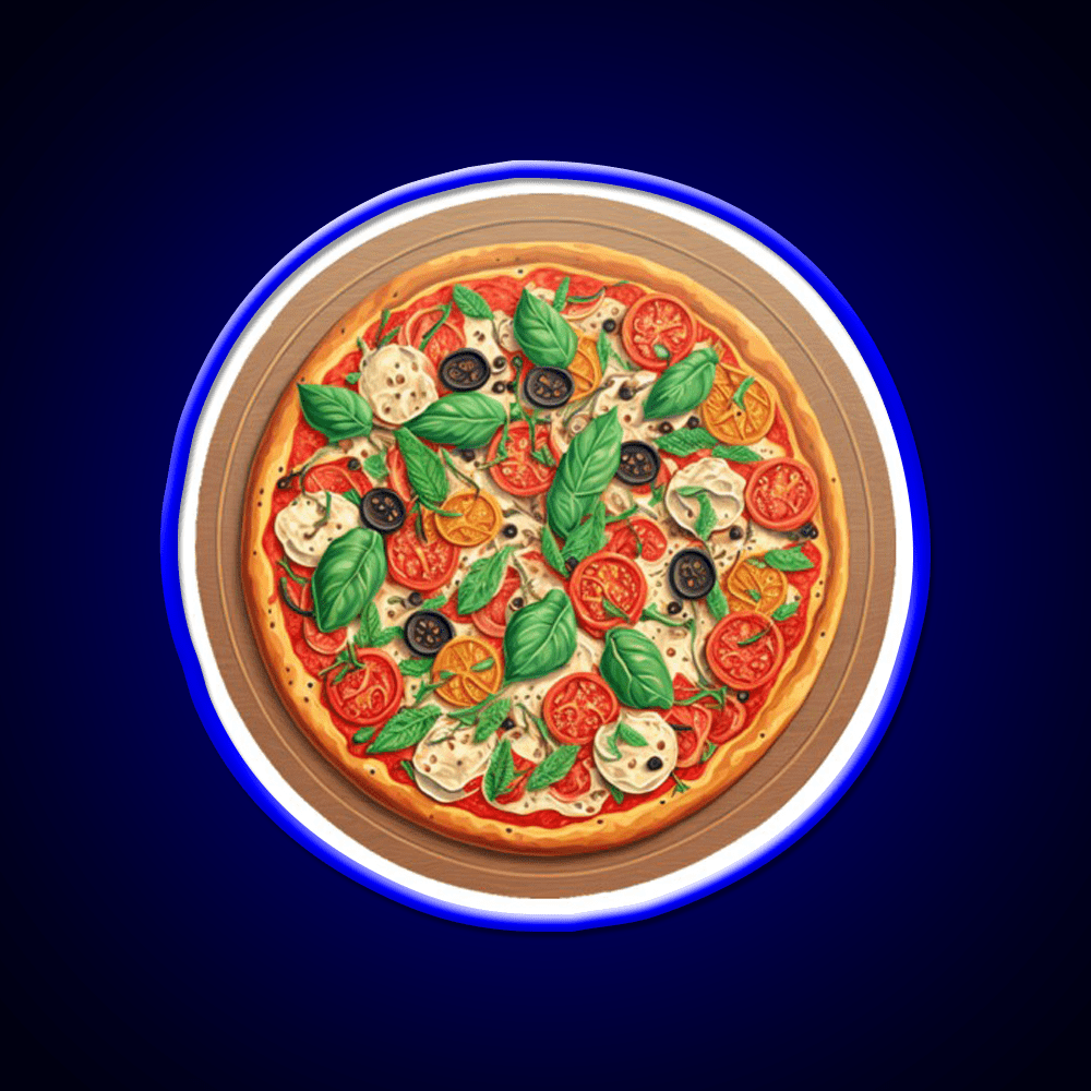 Pizza Margherita Snack Food Led Neon Sign Rgb Color - Shineneon