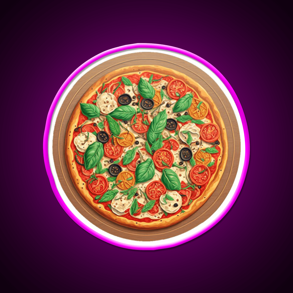 Pizza Margherita Snack Food Led Neon Sign Rgb Color - Shineneon