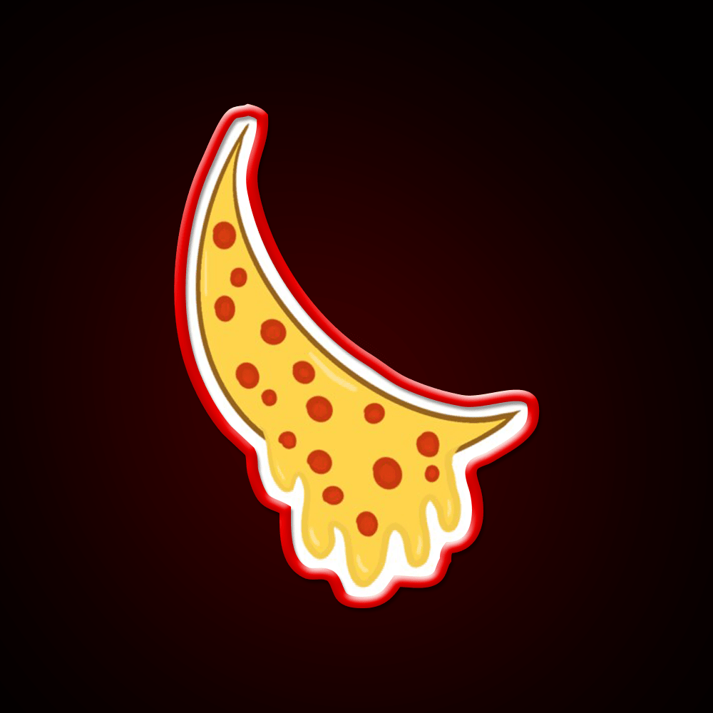 Pizza Moon Snack Food Led Neon Sign Rgb Color - Shineneon