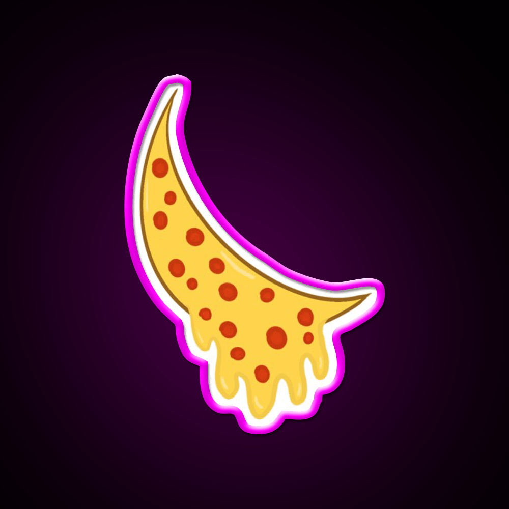 Pizza Moon Snack Food Led Neon Sign Rgb Color - Shineneon