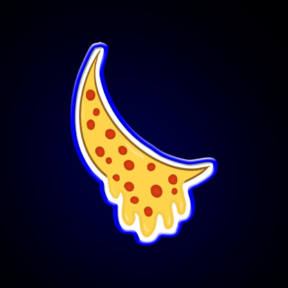 Pizza Moon Snack Food Led Neon Sign Rgb Color - Shineneon
