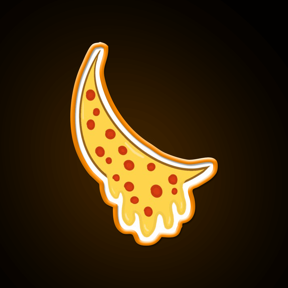 Pizza Moon Snack Food Led Neon Sign Rgb Color - Shineneon