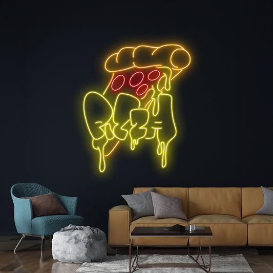 Pizza Neon Sign Italy Fast Food Room Wall Art Decor