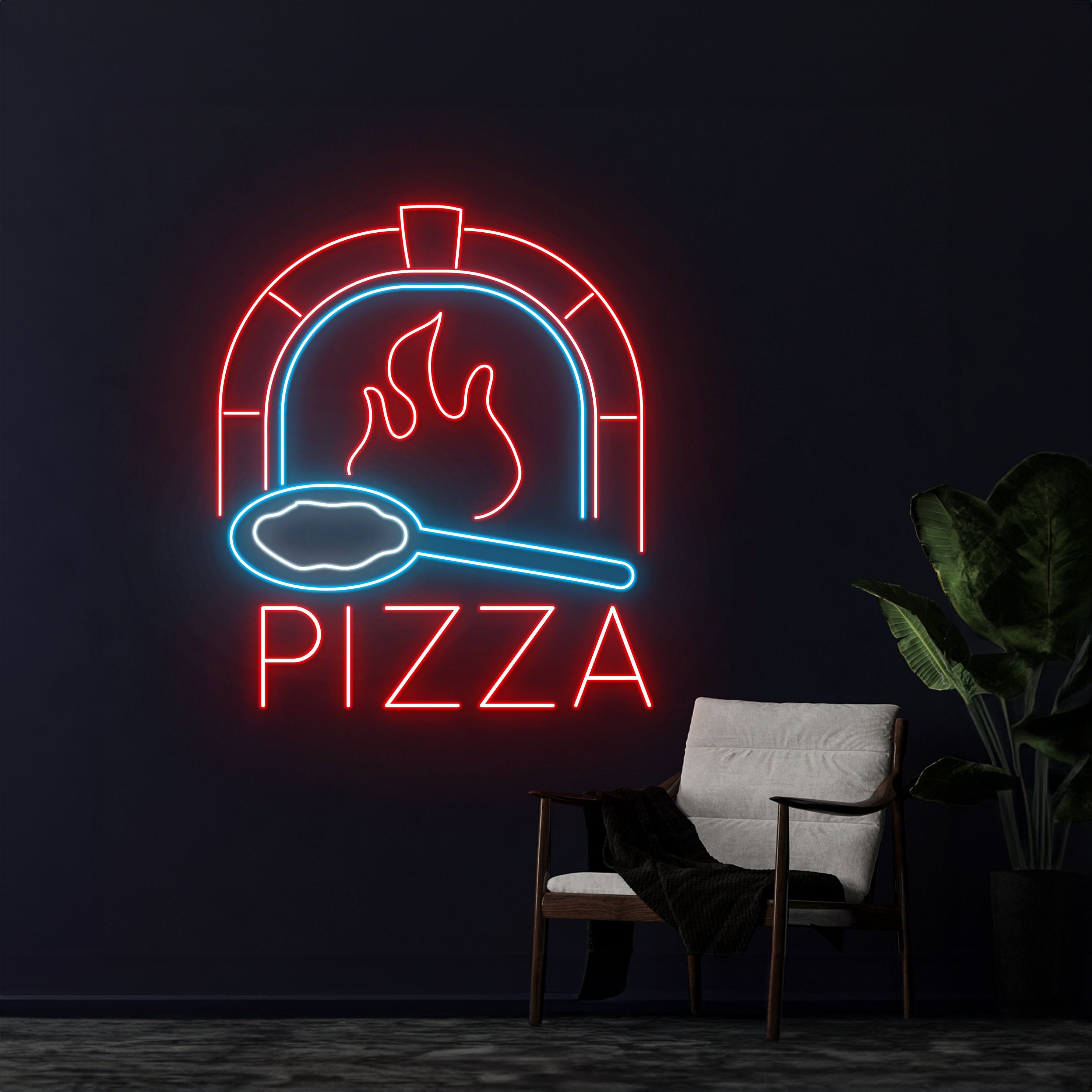 Pizza Neon Sign Pizza Led Light Italy Fast Food Room Wall Decor | Shineneon