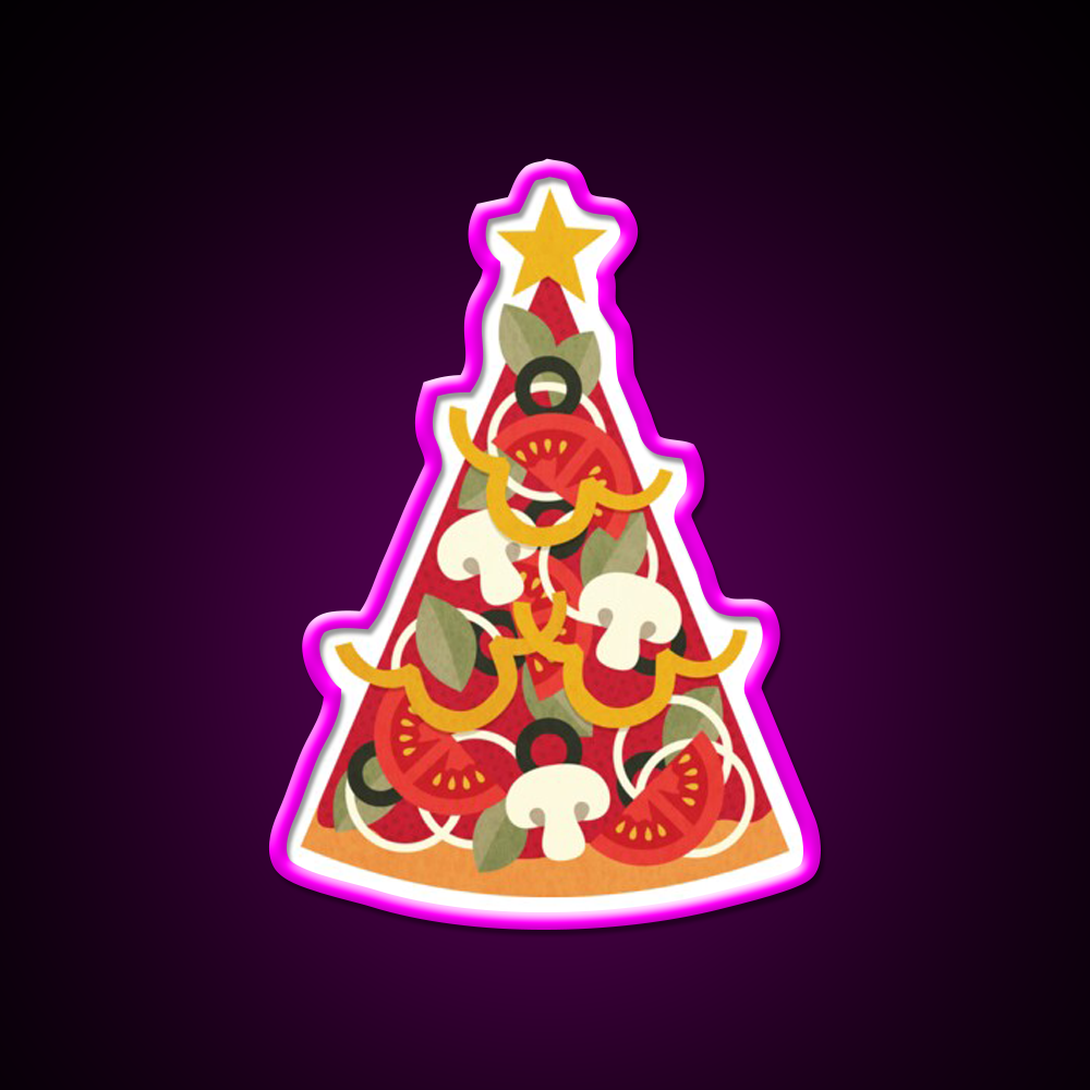 Pizza On Earth Vegetarian Version Fast Food Led Neon Sign For Burger Place Rgb Color