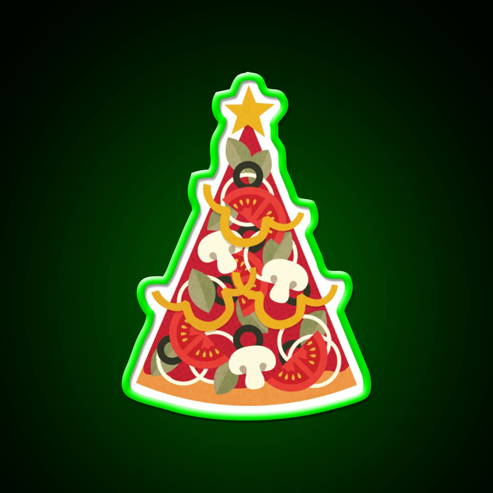 Pizza On Earth Vegetarian Version Fast Food Led Neon Sign For Burger Place Rgb Color - Shineneon