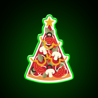 Pizza On Earth Vegetarian Version Fast Food Led Neon Sign For Burger Place Rgb Color - Shineneon