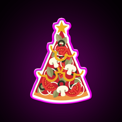 Pizza On Earth Vegetarian Version Fast Food Led Neon Sign For Burger Place Rgb Color - Shineneon