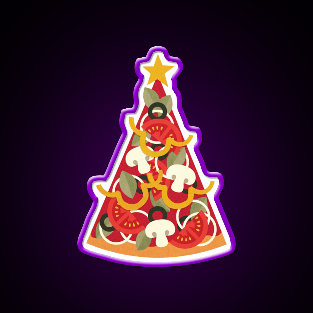 Pizza On Earth Vegetarian Version Fast Food Led Neon Sign For Burger Place Rgb Color - Shineneon