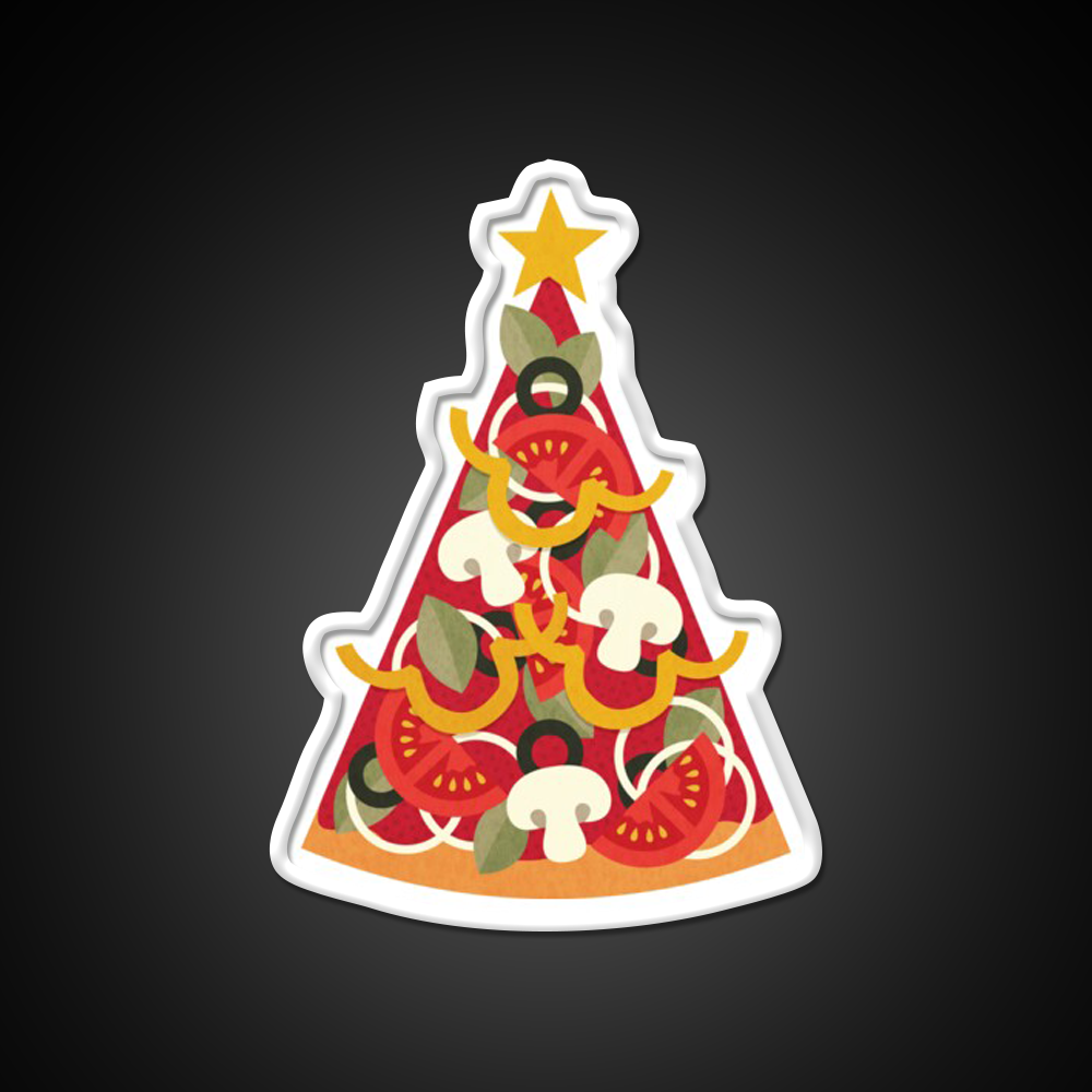 Pizza On Earth Vegetarian Version Fast Food Led Neon Sign For Burger Place Rgb Color