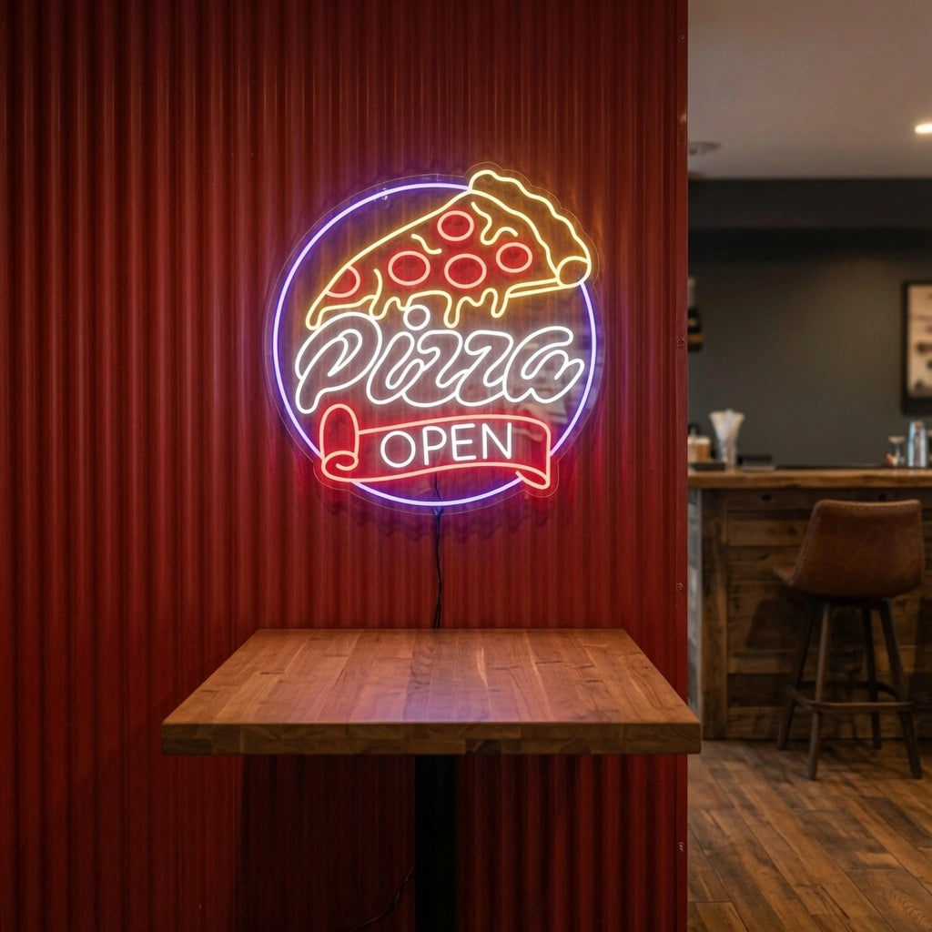 Pizza Open LED Neon Sign Wall Neon Sign - 03 Real Lifestyle Scene