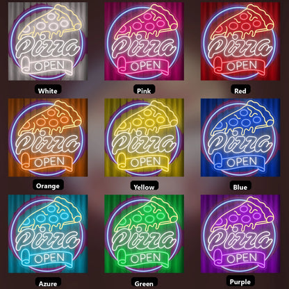 Pizza Open LED Neon Sign Wall Neon Sign - 05 Color Grid
