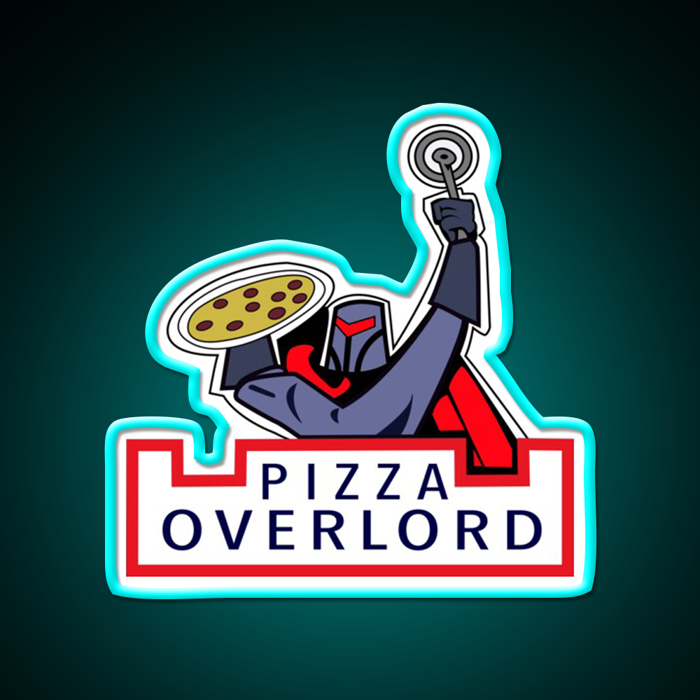 Pizza Overlord American Dad Fast Food Led Neon Sign For Burger Place Rgb Color