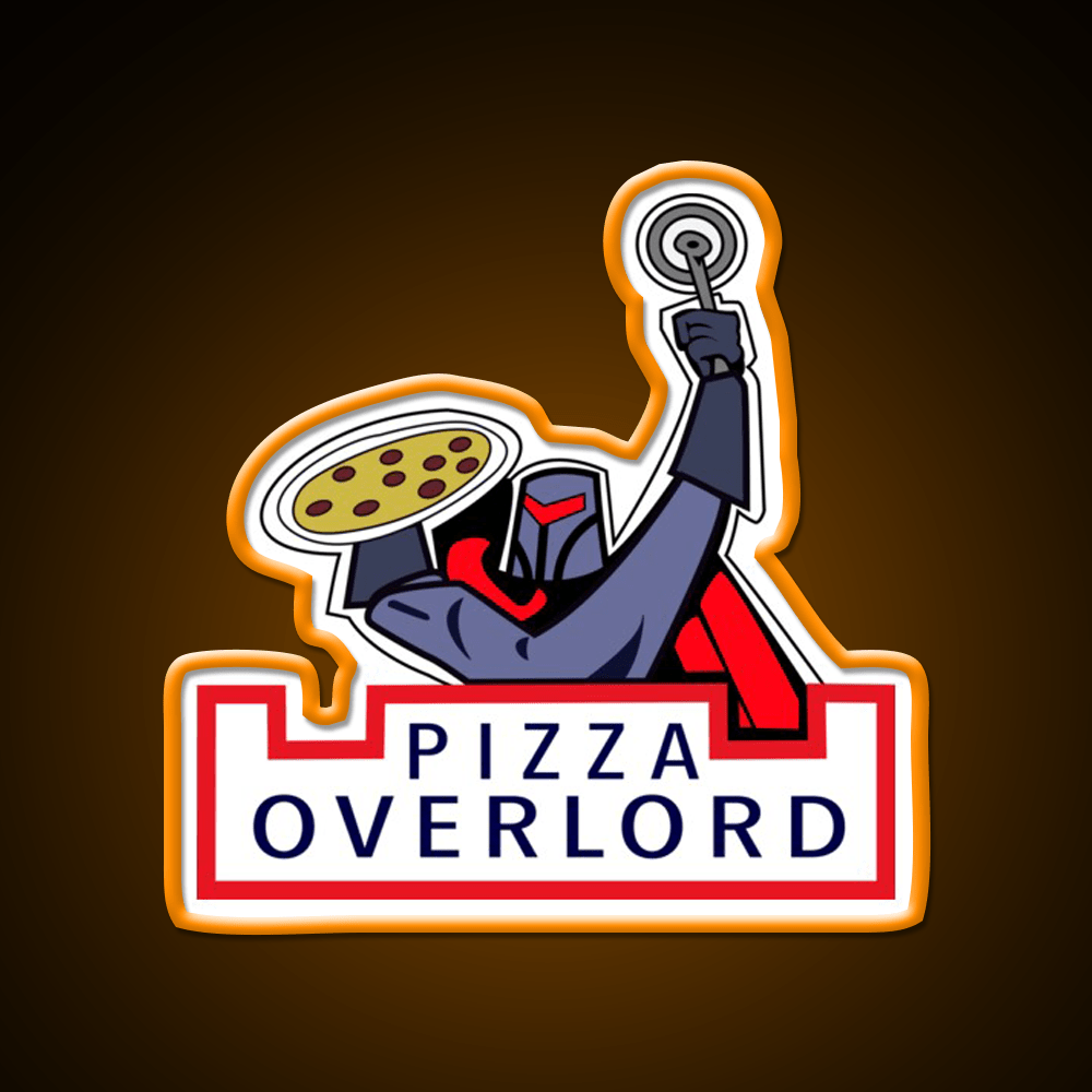 Pizza Overlord American Dad Fast Food Led Neon Sign For Burger Place Rgb Color - Shineneon