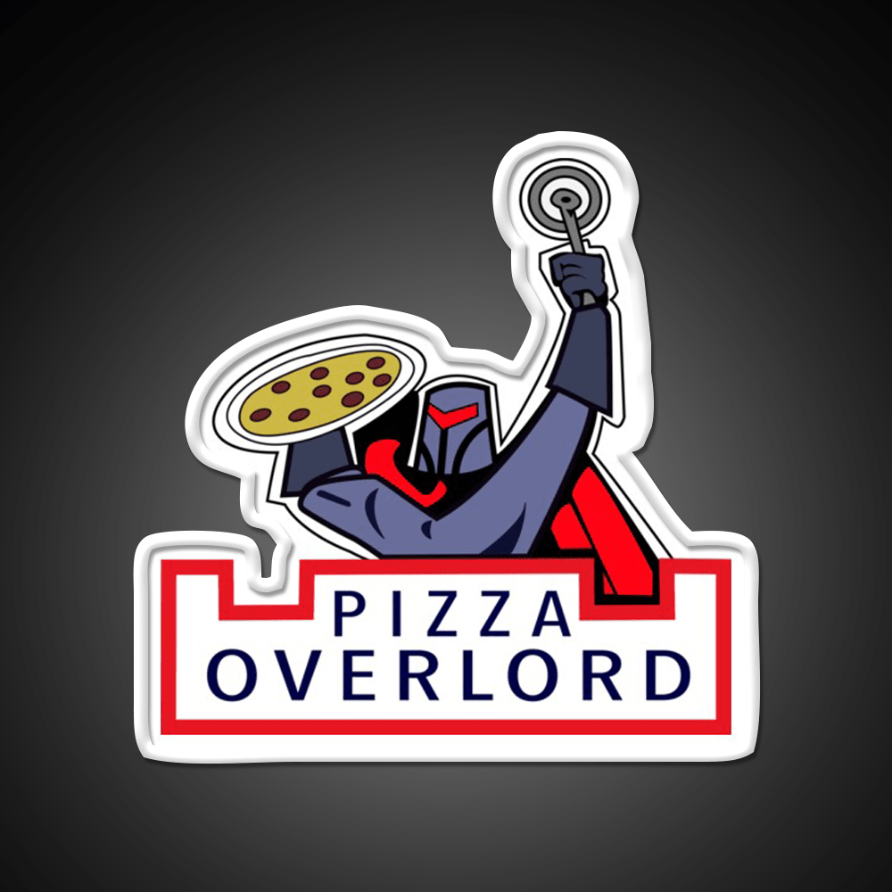 Pizza Overlord American Dad Fast Food Led Neon Sign For Burger Place Rgb Color - Shineneon
