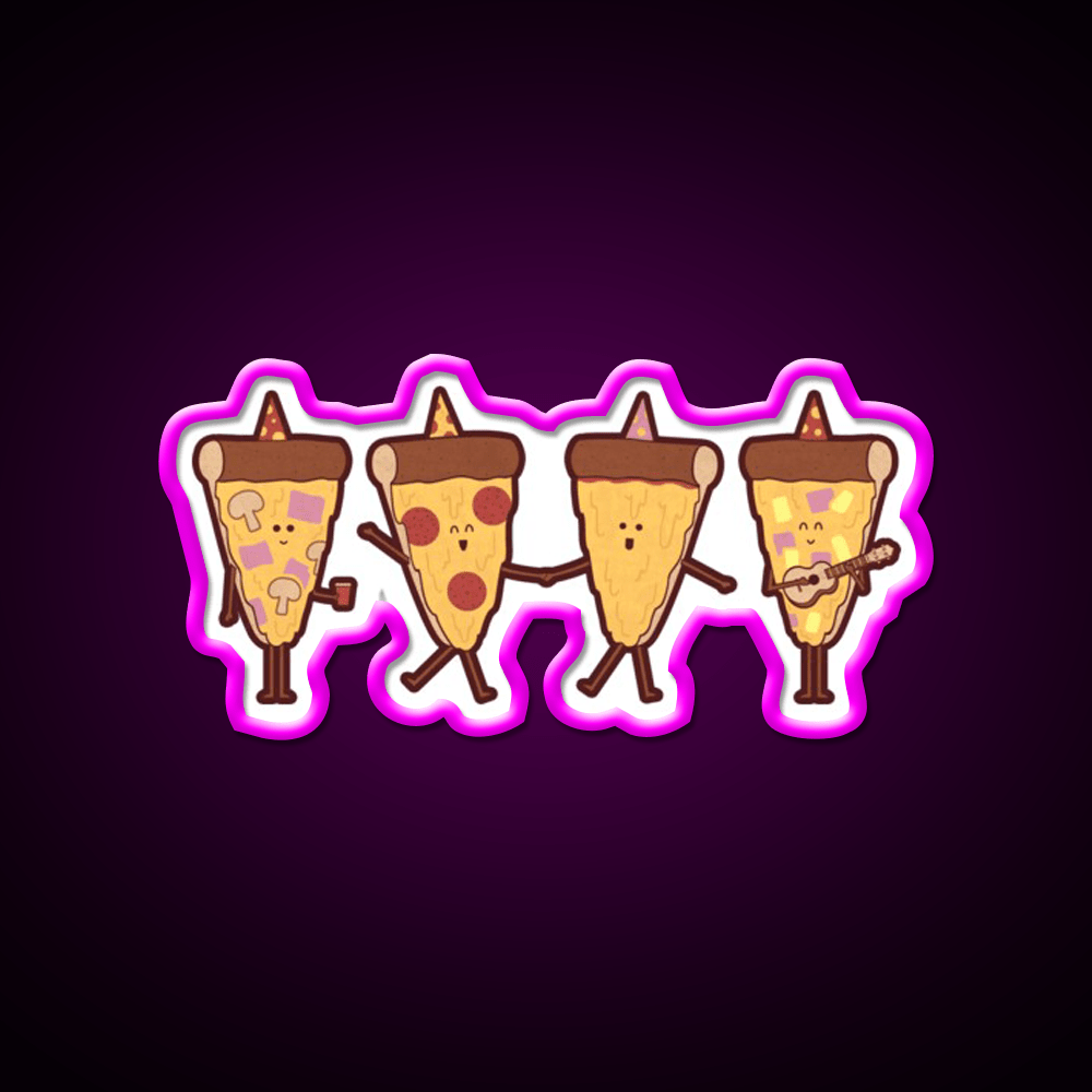 Pizza Party Fast Food Led Neon Sign For Burger Place Rgb Color - Shineneon