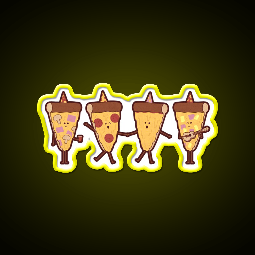 Pizza Party Fast Food Led Neon Sign For Burger Place Rgb Color - Shineneon