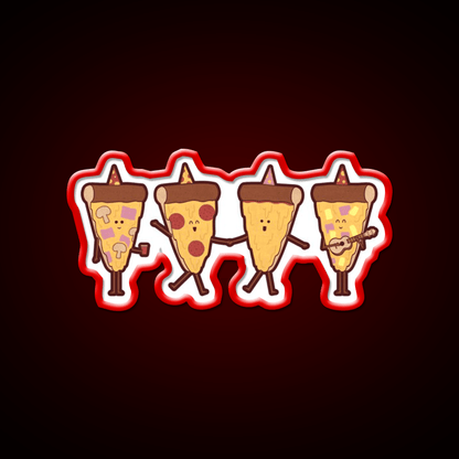 Pizza Party Fast Food Led Neon Sign For Burger Place Rgb Color - Shineneon