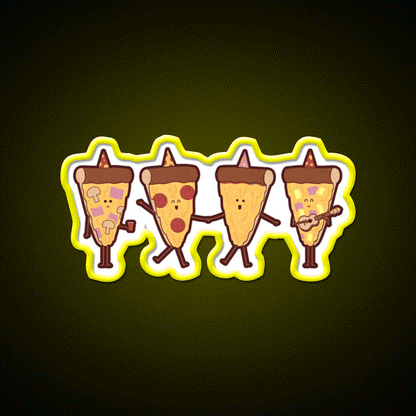 Pizza Party Fast Food Led Neon Sign For Burger Place Rgb Color