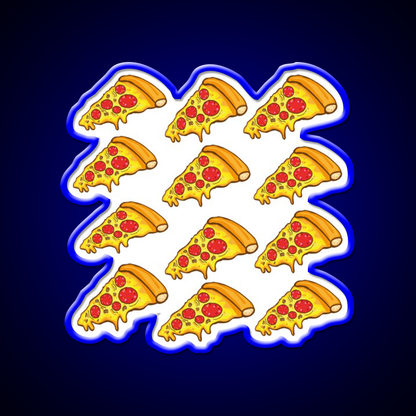Pizza Patterns Fast Food Led Neon Sign For Burger Place Rgb Color
