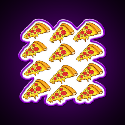 Pizza Patterns Fast Food Led Neon Sign For Burger Place Rgb Color