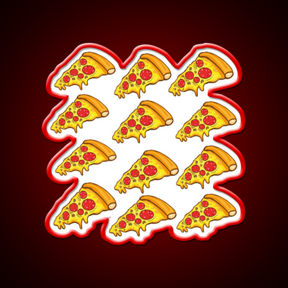 Pizza Patterns Fast Food Led Neon Sign For Burger Place Rgb Color