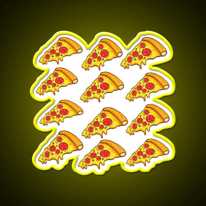 Pizza Patterns Fast Food Led Neon Sign For Burger Place Rgb Color - Shineneon