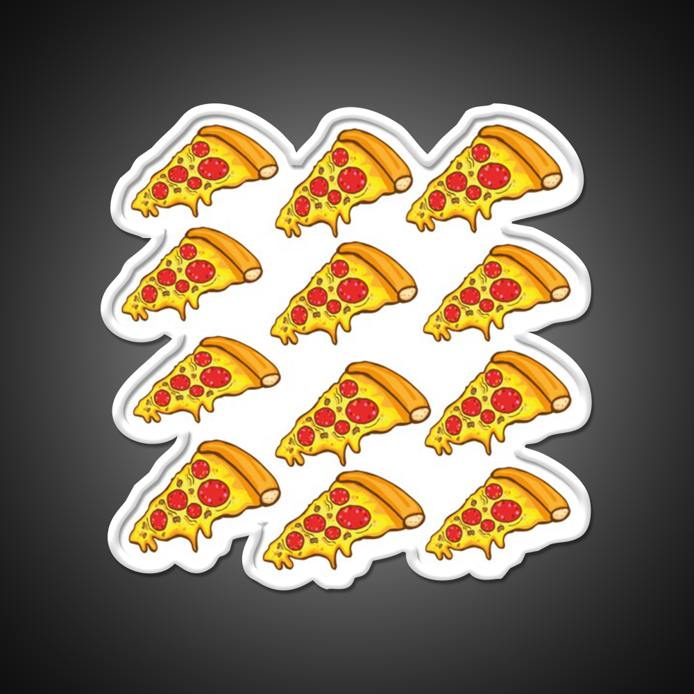 Pizza Patterns Fast Food Led Neon Sign For Burger Place Rgb Color
