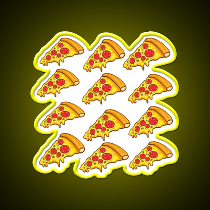 Pizza Patterns Fast Food Led Neon Sign For Burger Place Rgb Color