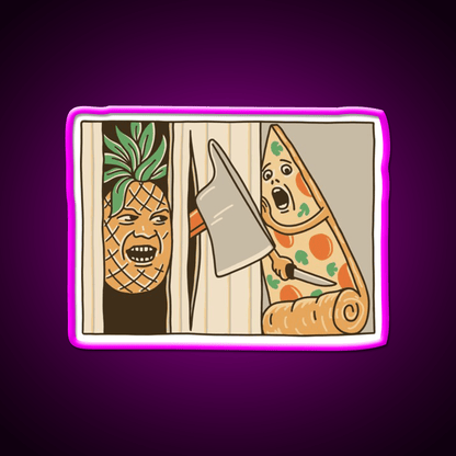 Pizza Pineapple And Axe Fast Food Led Neon Sign For Burger Place Rgb Color - Shineneon
