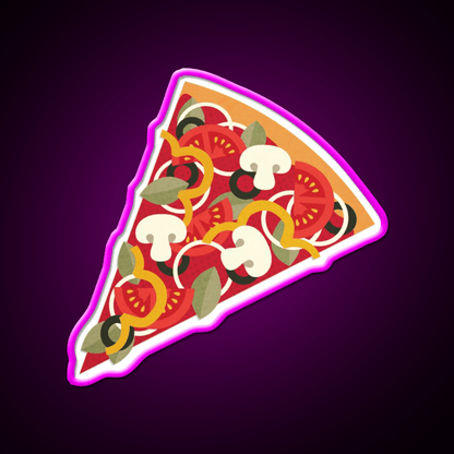 Pizza Power Vegetarian Version Fast Food Led Neon Sign For Burger Place Rgb Color - Shineneon