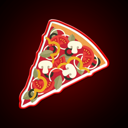 Pizza Power Vegetarian Version Fast Food Led Neon Sign For Burger Place Rgb Color - Shineneon