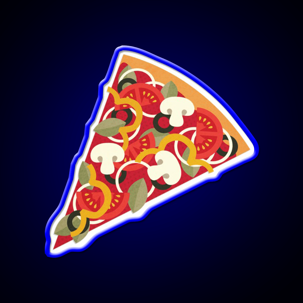 Pizza Power Vegetarian Version Fast Food Led Neon Sign For Burger Place Rgb Color - Shineneon