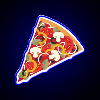 Pizza Power Vegetarian Version Fast Food Led Neon Sign For Burger Place Rgb Color - Shineneon