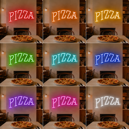 Pizza Retail Wall Art LED Neon Sign - 05 Color Grid