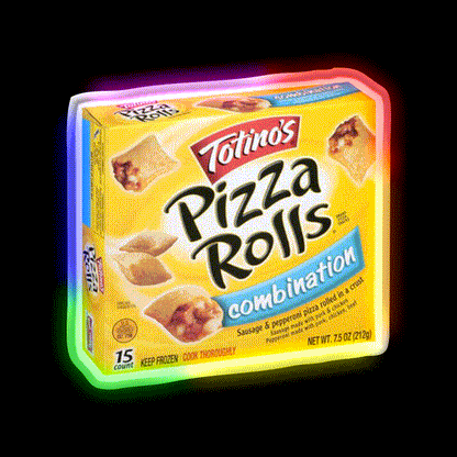Pizza Rolls Snack Food Led Neon Sign For Snack Room Rgb Color
