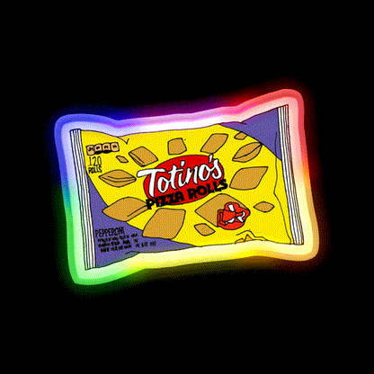 Pizza Rolls Snack Food Led Neon Sign Rgb Color - LED neon sign close-up detail