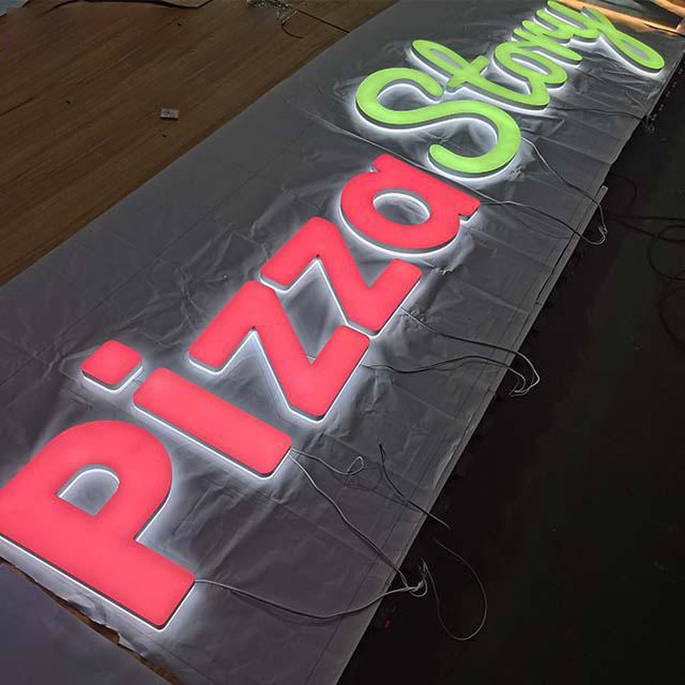 Pizza Shop 3D Front And Back Lit Letters Metal Led Sign - Shineneon