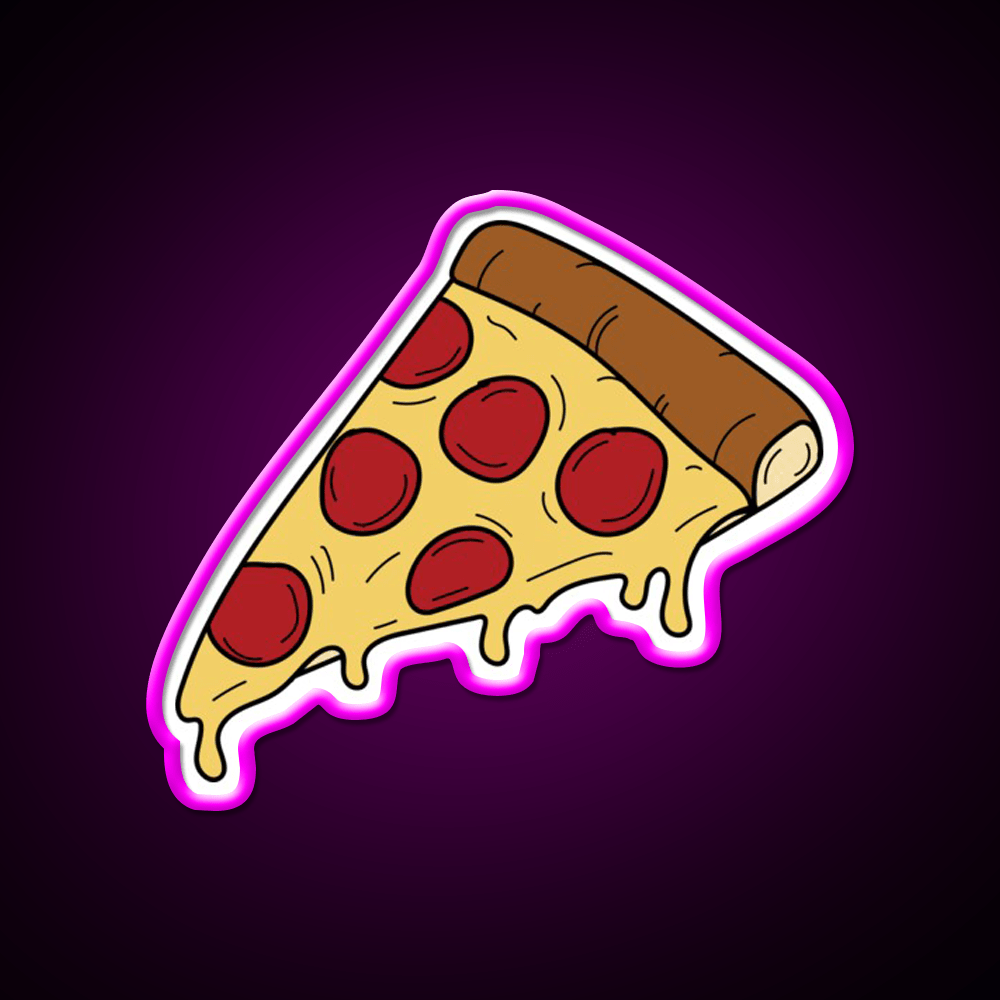 Pizza Slice Fast Food Led Neon Sign For Burger Place Restaurant Led Sign Rgb Color - Shineneon