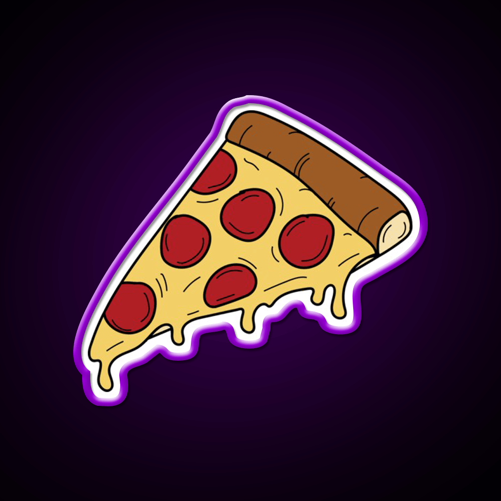 Pizza Slice Fast Food Led Neon Sign For Burger Place Restaurant Led Sign Rgb Color - Shineneon
