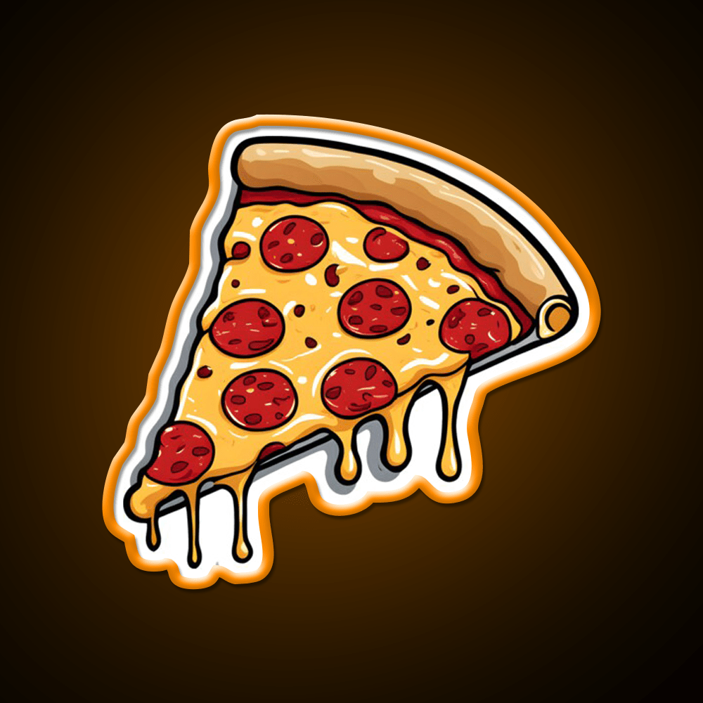 Pizza Slice Fast Food Led Neon Sign For Burger Place Rgb Color - Shineneon