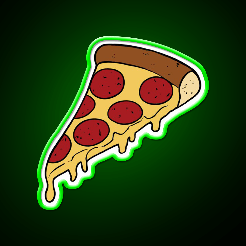 Pizza Slice Fast Food Led Neon Sign For Burger Place Wall Art Rgb Color - Shineneon