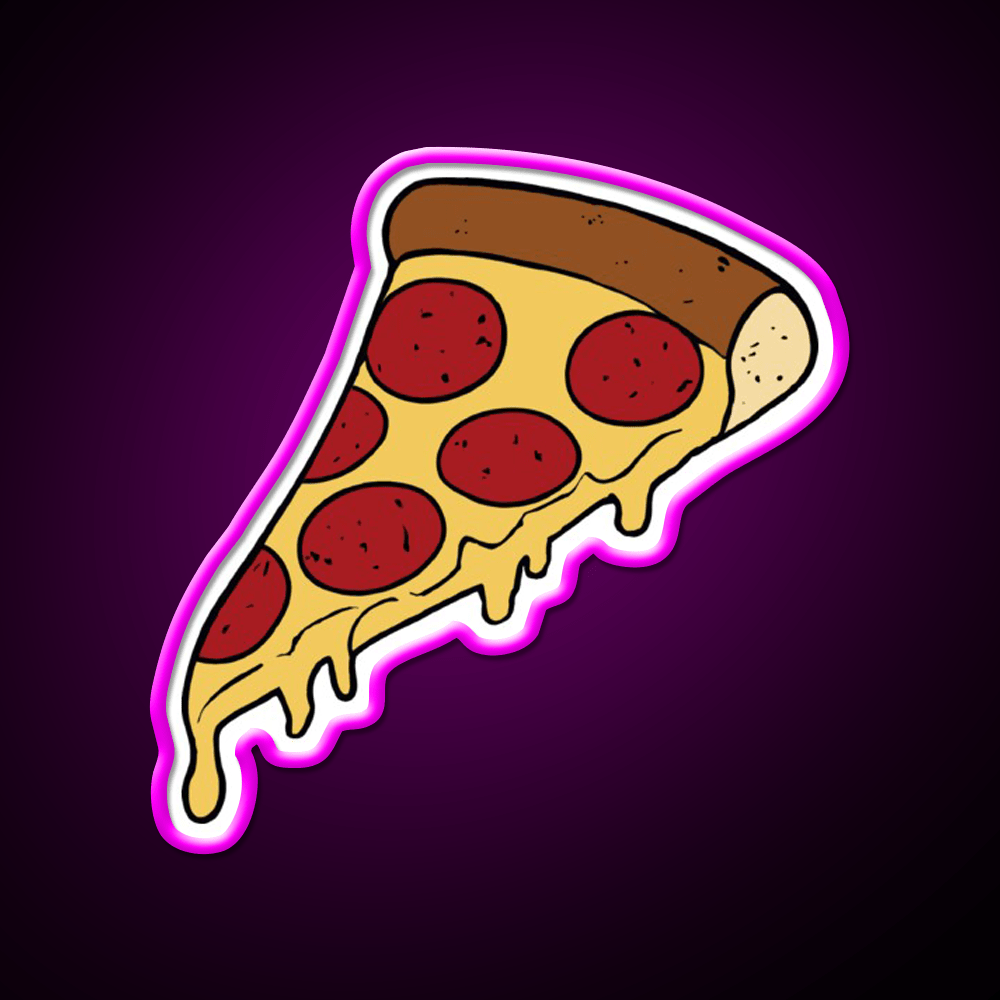 Pizza Slice Fast Food Led Neon Sign For Burger Place Wall Art Rgb Color - Shineneon