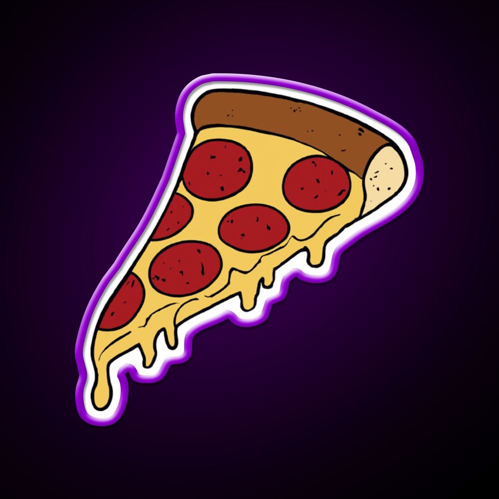 Pizza Slice Fast Food Led Neon Sign For Burger Place Wall Art Rgb Color - Shineneon