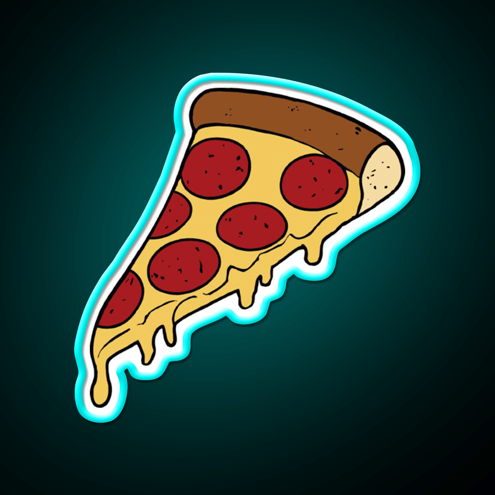Pizza Slice Fast Food Led Neon Sign For Burger Place Wall Art Rgb Color - Shineneon