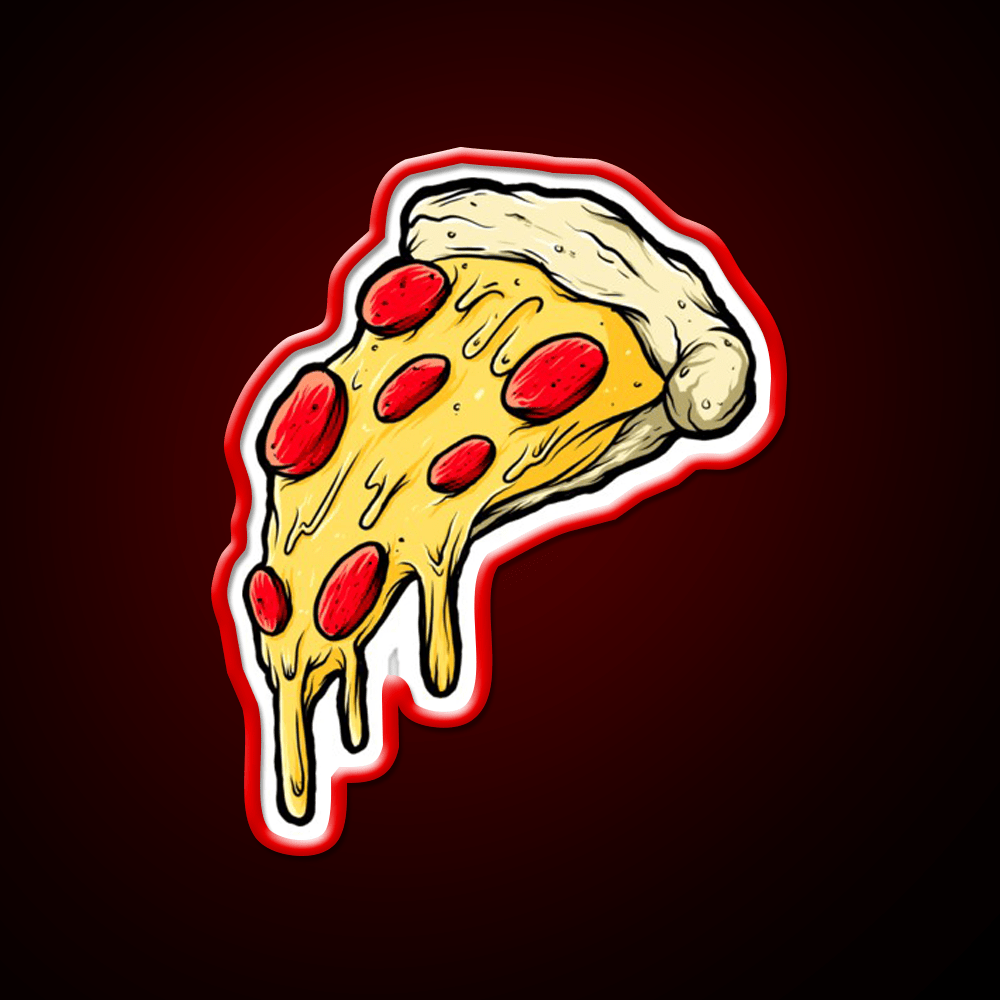 Pizza Slice Fast Food Led Neon Sign For Burger Place Wall Decor Rgb Color - Shineneon