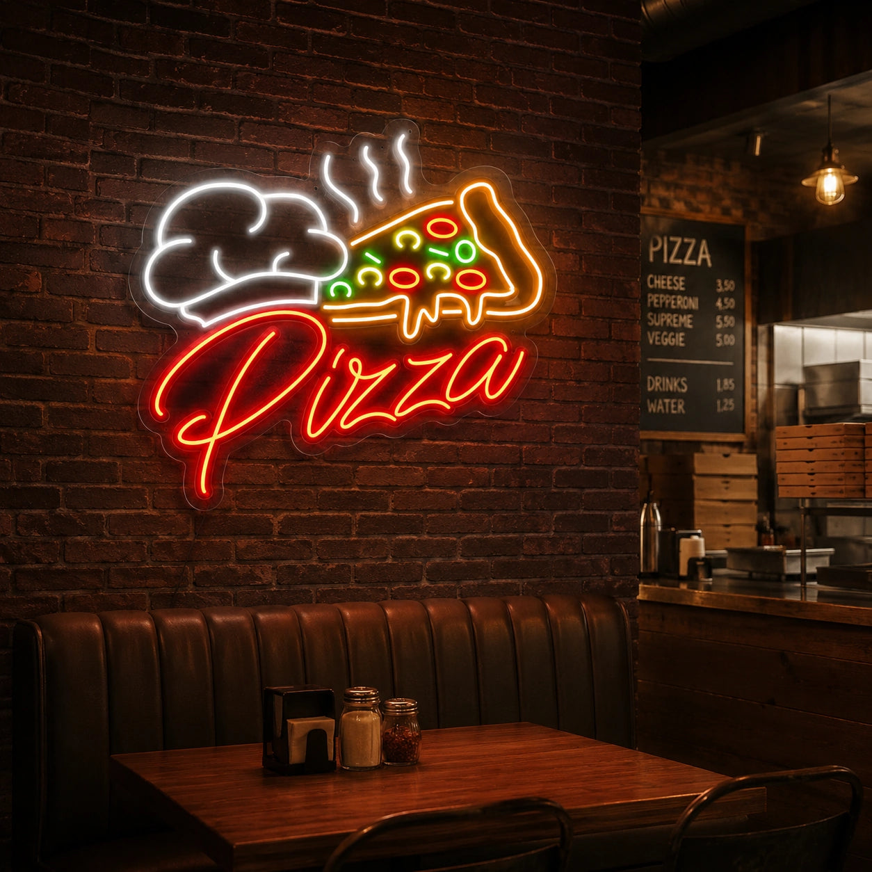 Pizza Slice LED Neon Sign - 03 Real Lifestyle Scene